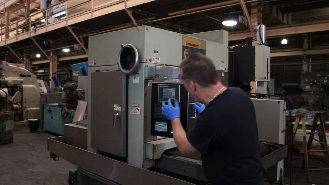 37'' Width Timesaver 137-1 H HDMW BELT GRINDER - YouTube