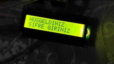 ARDUİNO GÜVENLİK SİSTEMİ