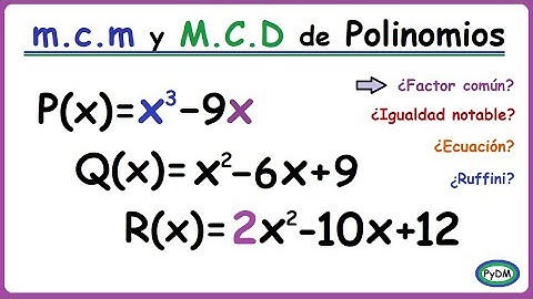 mcm y MCD de Polinomios