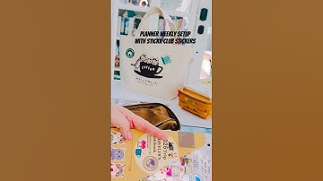 Weekly planner setup / Stickii club monthly stickers #plannersetup #stickiiclub #travelersnotebook