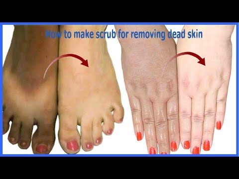 How to make scrub for removing dead skin using toothpaste Sugar and Lemon