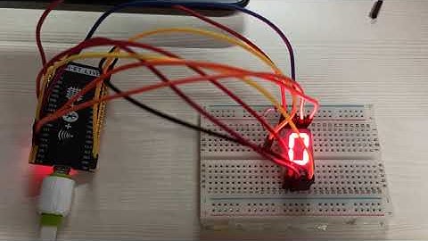 Displaying a number in seven segment display using esp32