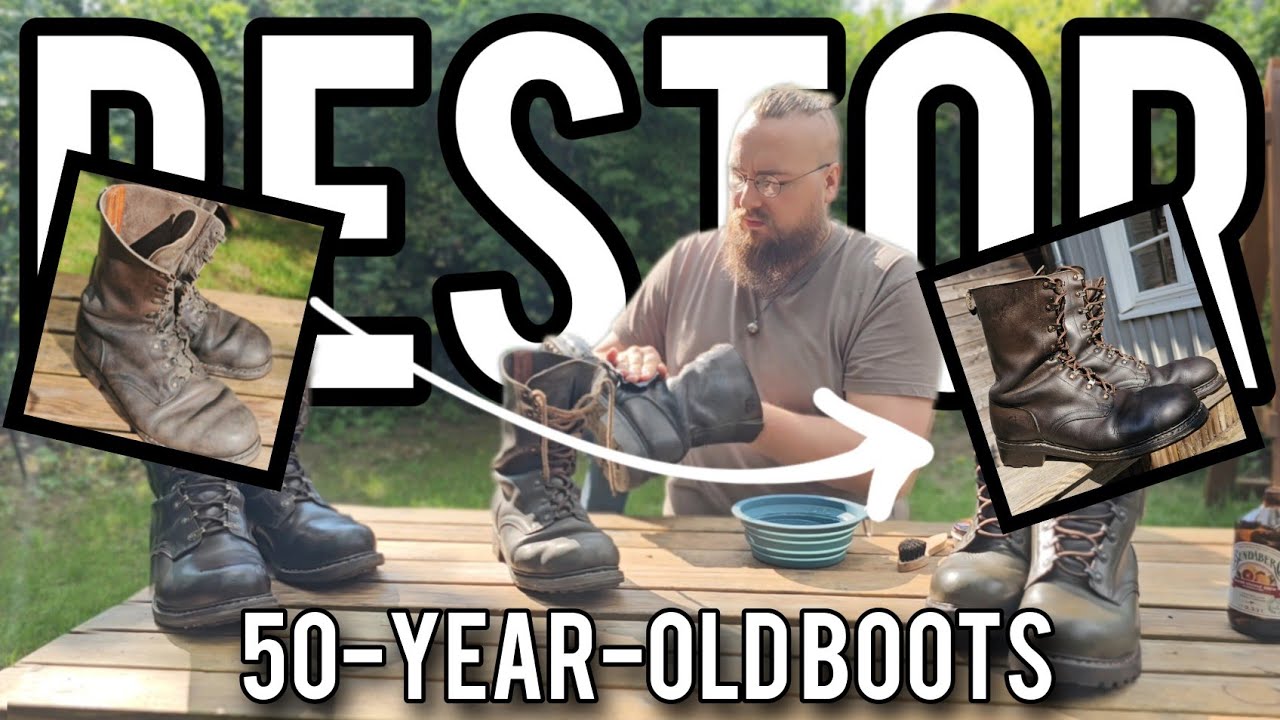 50 Jahre alte Bundeswehrstiefel [Eng. Sub] Restoration of 50-Year-Old German Army Boots