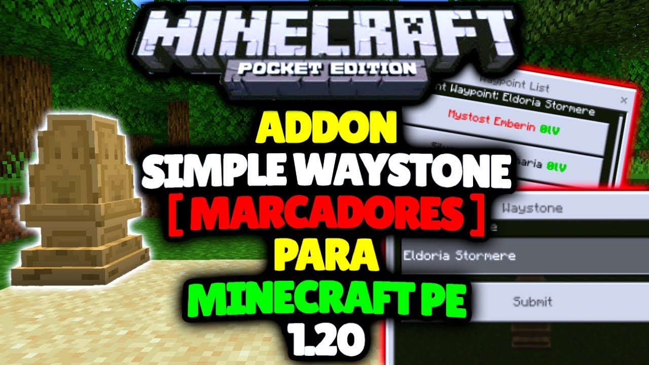 Simple waystone marcadores addon para minecraft pe 1 20 best