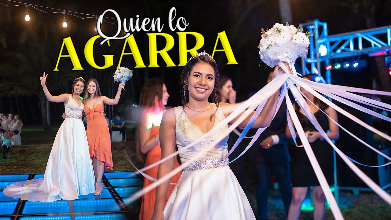 TIRANDO EL RAMO CON LISTONES EN mi BODA