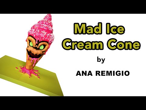Mad Ice Cream Cone with Sugar Structures