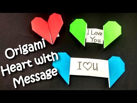 EASY Origami: Heart with Message -  GIFT FOR MOTHER. Mother's Day