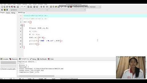 การหาค่า BMI ด้วยโปรแกรม Dev c++