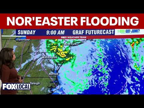 East Coast nor'easter triggers coastal flooding warnings for 40 million people