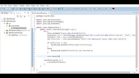 java jdbc Tutorial - Part 3:Jdbc first program with oracle database