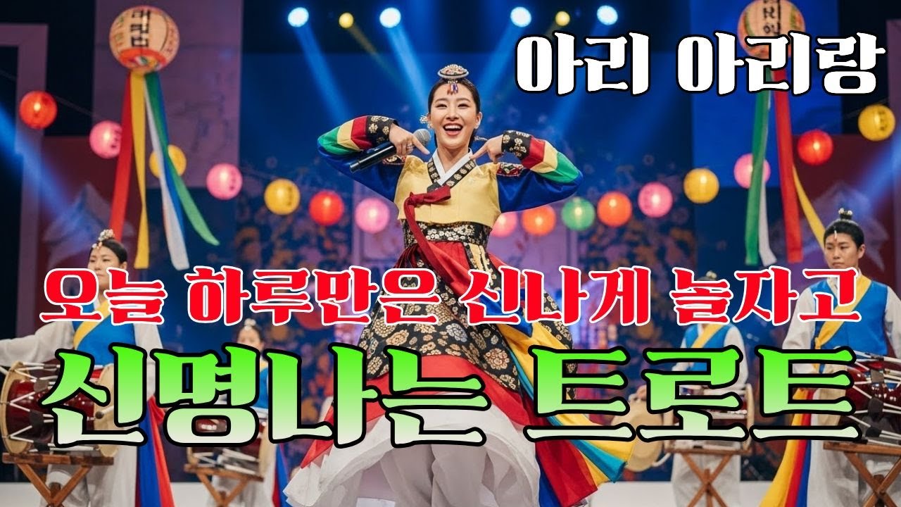 아리 아리랑, 에헤이~ 에헤요~신명이 나네 오늘 밤새도록흥겨운 밤, AI트로트를 신나게 즐겨 보세요.