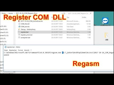 Register COM DLL with RegAsm. ActiveX Controls, .tlb,