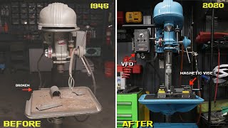 BEAUTIFUL Drill Press Restoration (Delta 17”)