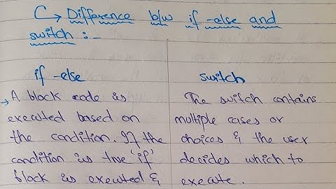 Difference between If Else and Switch Conditional Statement | If else and switch case |C Programming