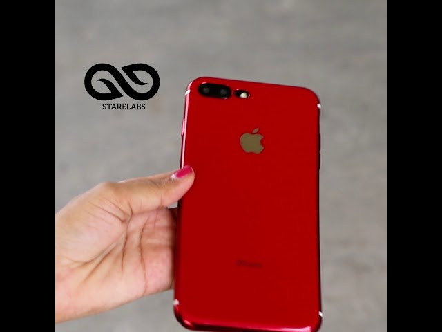 Red glass finish case with red chrome border for iPhone 7 plus /8 plus