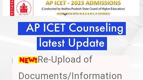 AP ICET  Web options 2023||AP ICET Counseling latest updates 2023 || Ap Icet 2023