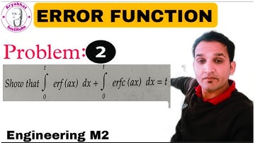 Error Function | Engineering Maths-2 | Problem 2 | SPPU