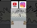 Who is the best 🥰 Youtube vs Instagram #funnyvideos #trendingshorts #memechallenge #viralvideo #meme