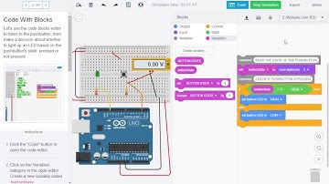 006 TINKERCAD ARDUINO Circuit design Pushbutton Digital Input   Tinkercad