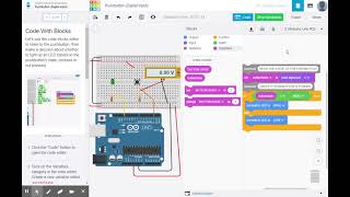 006 TINKERCAD ARDUINO Circuit design Pushbutton Digital Input   Tinkercad