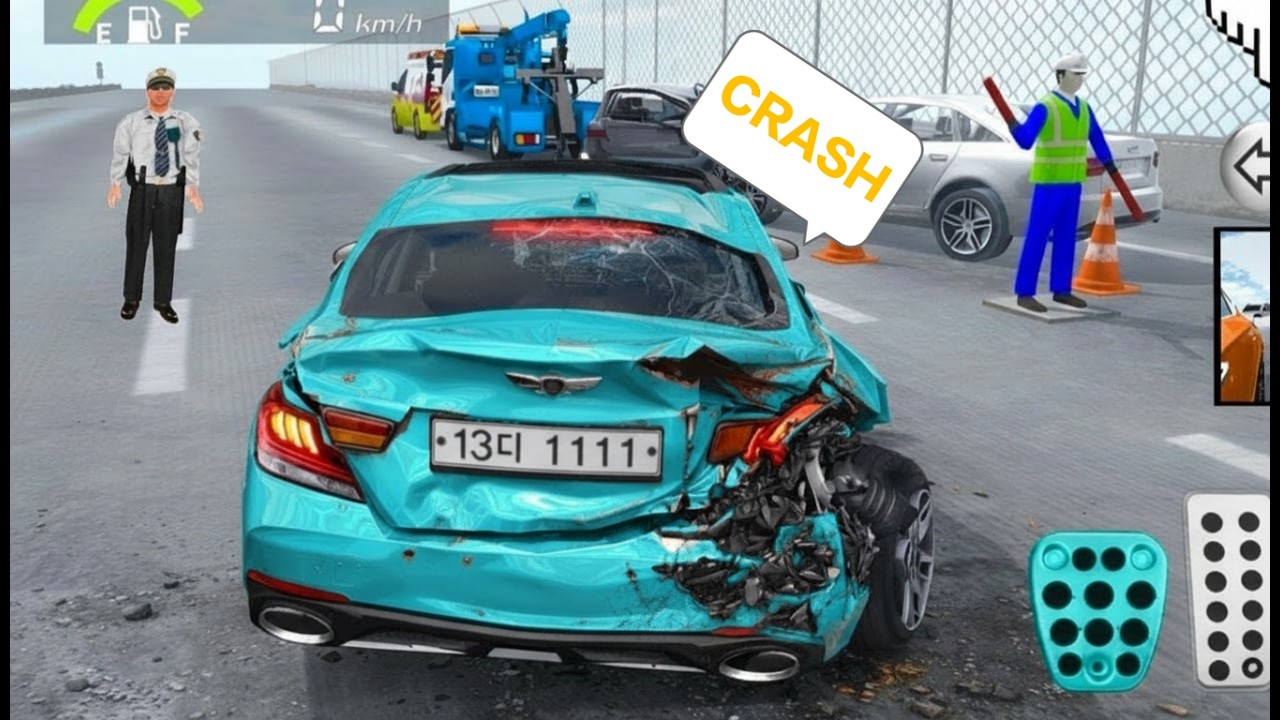 new blue mercedes g70 crash and repair to parking🅿️ - 3d driving class | car game