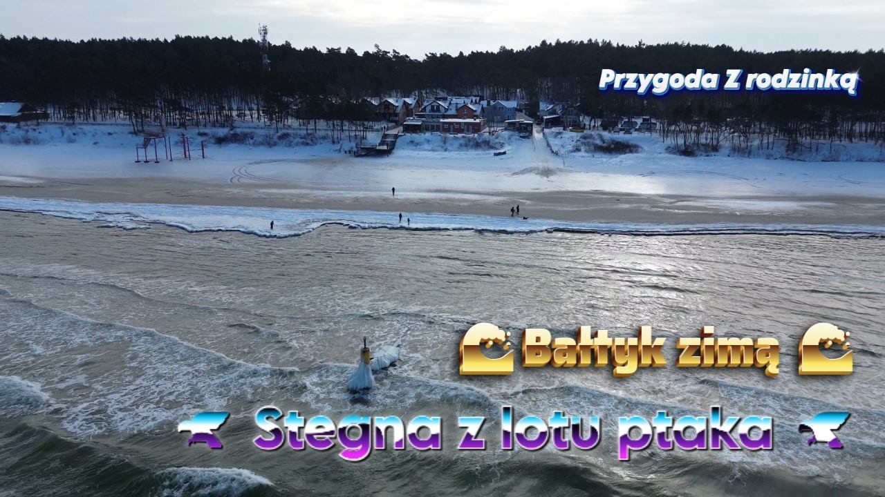 🇵🇱 Bałtyk zimą 🌊 Stegna z drona 🌨️ #Stegna #dron #bałtyk #zima #winter #podróż #turystyka #balticsea