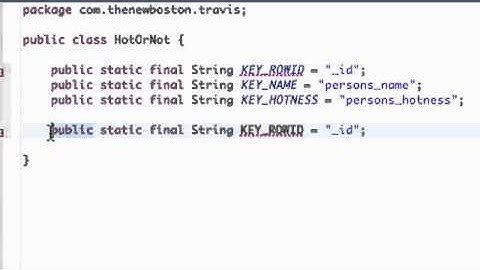 Android Application Development Tutorial   112   Setting up SQLite Database Variables