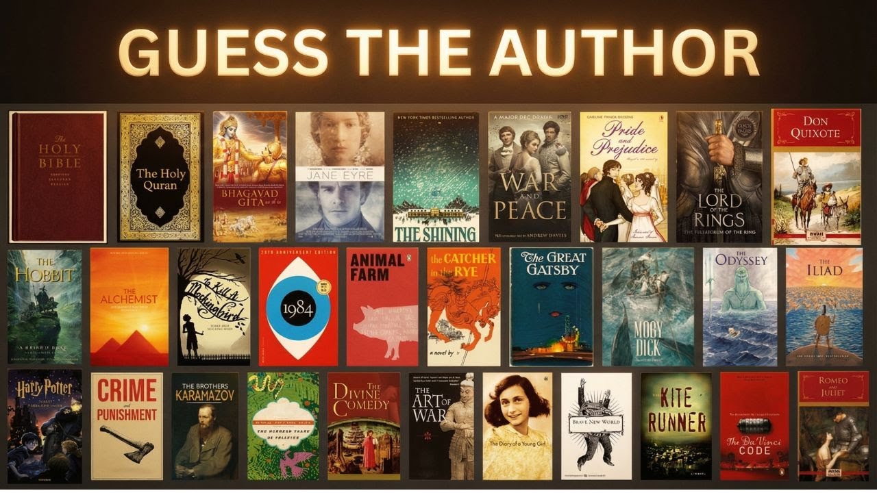 Identify Authors ⭐ Can You Identify the Author Just by Looking at This Book Cover? - YouTube