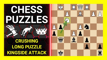 Chess Puzzles to Practice. Themes: Crushing, Long puzzle, Kingside attack. Learn Chess