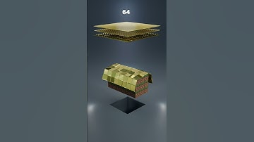 1M Gold 3D Cloth x Minecraft Blocks Sim | Which Looks Best? #3danimation  #satisfying #asmr