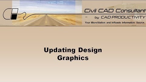 InRoads Tutorial: Updating graphics from Roadway Designer