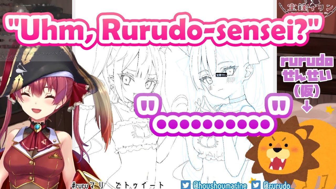 Marine struggles to talk with Rurudo-sensei, so they talk about a bunch of random things [Hololive]