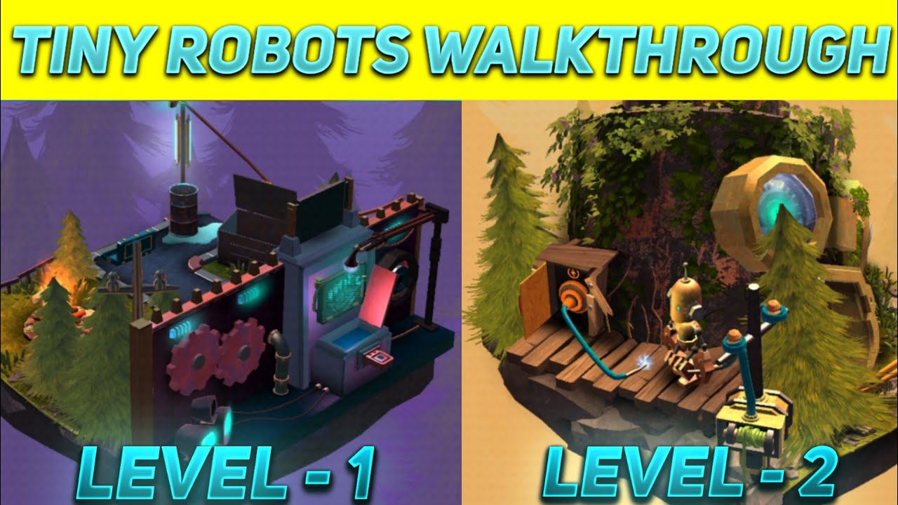 Tiny Robots - Recharged || Level 1,2 Clear || Best Puzzle Game || ZenXpro