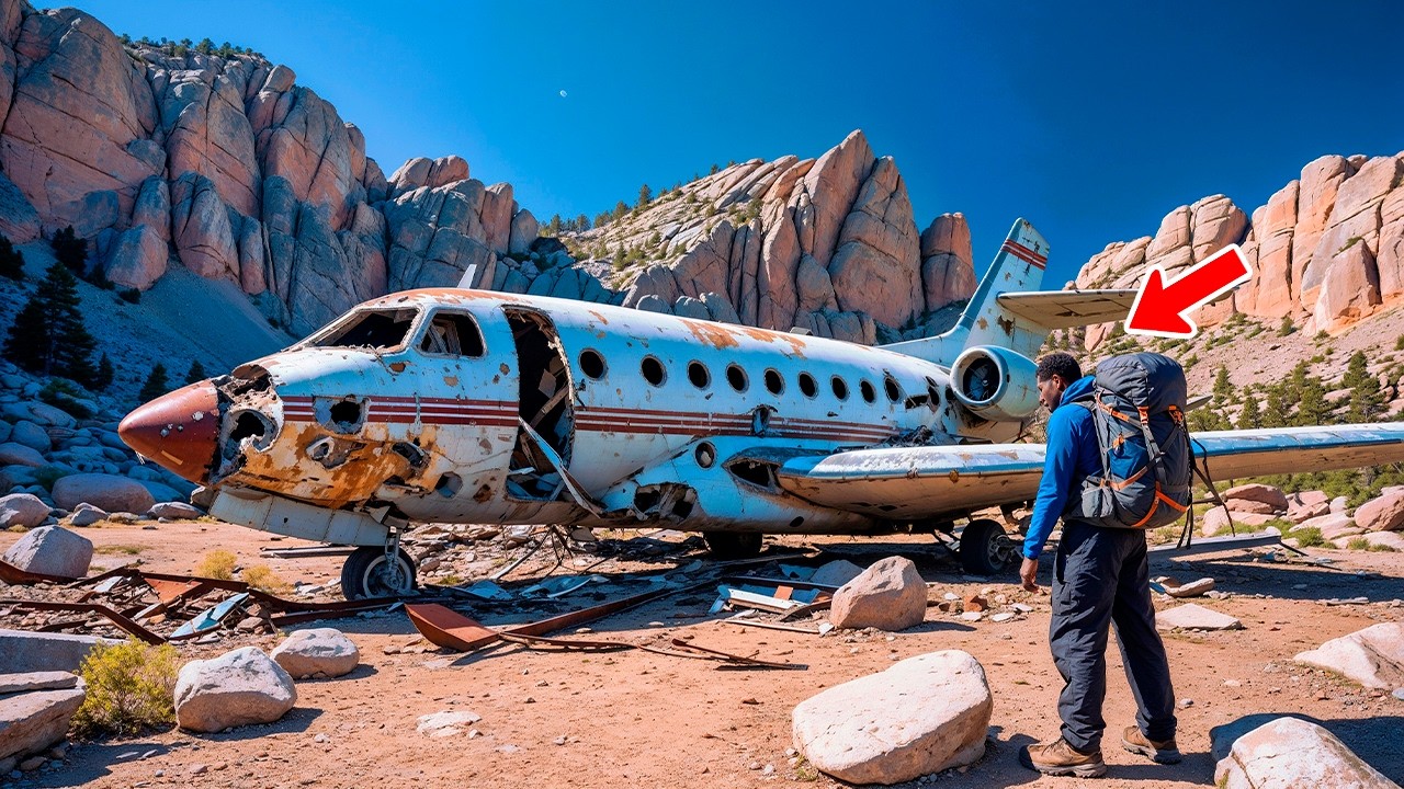 Hiker Accidentally Found A Private Jet In The Mountains, Looked Inside And Froze In Horror