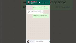 Raat Ke 12 Baje Bahar Kyu Bulaya? 🥺❤️ | Romantic Chat Story #shorts #whatsappstatus #whatsappchat