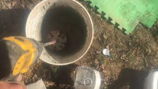 Spring Water Collection On Solid Rock