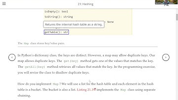 Daniel Liang Python Video Section 21.7 Implementing Hash Maps