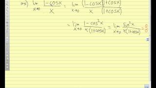 Advanced Pre Calc 2015 11.2 Evaluating Limits Algebraically
