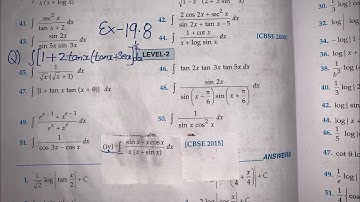 RD SHARMA EX 19.8 Q41 TO  Q51 SOLUTIONS OF CHAPTER 19 INDEFINITE INTEGRALS CLASS 12TH (PART4)