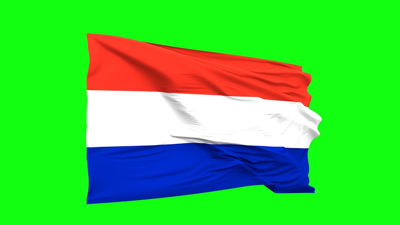 Netherlands Flag green screen | blue screen | chroma key (FREE USE)