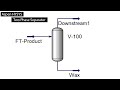 Aspen Hysys Two Phase Separation Wax Separation from Fischer Tropsch Product