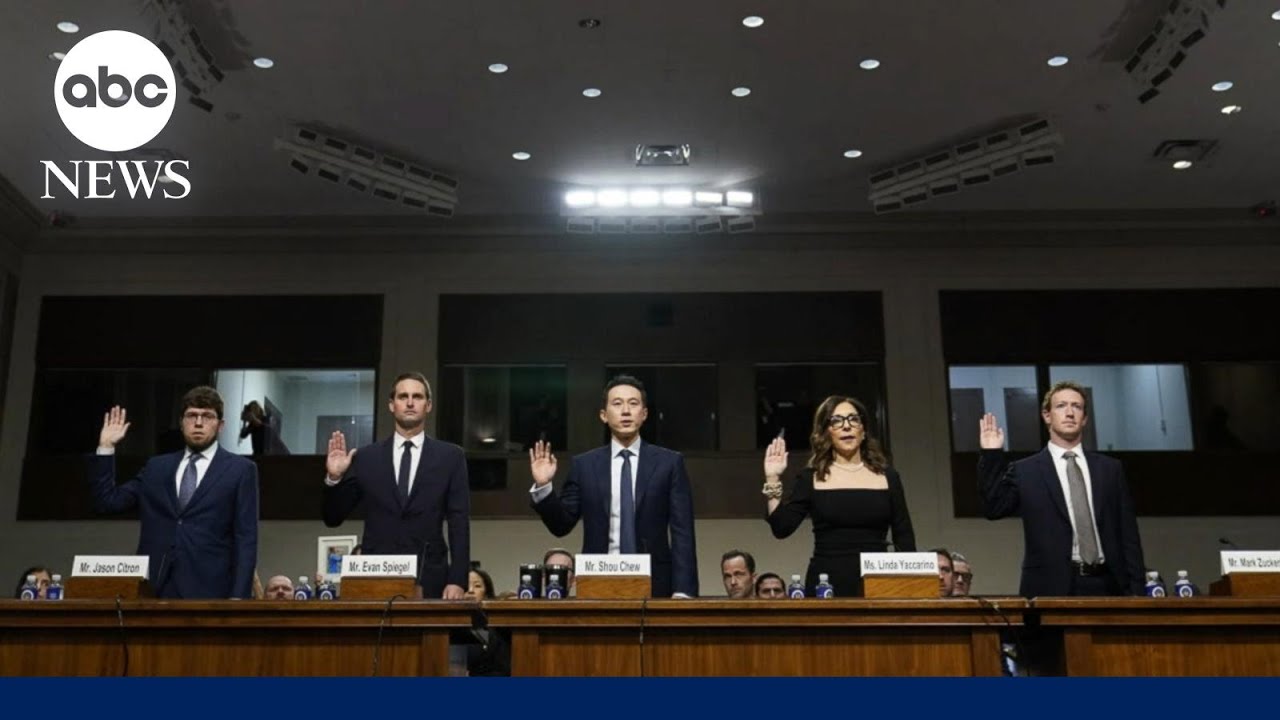 Tech CEOs grilled over kids’ safety