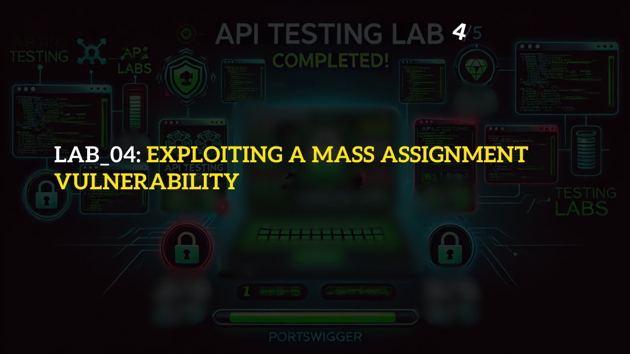 LAB_04: Exploiting a mass assignment vulnerability || API Testing - YouTube