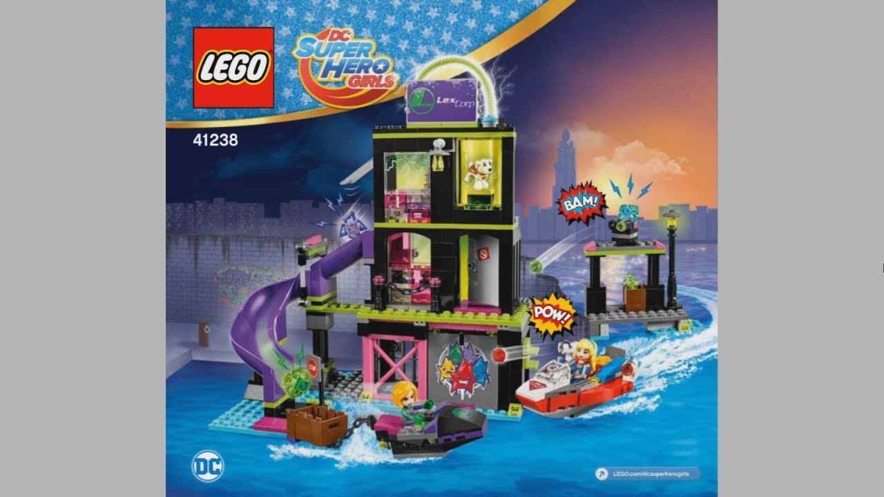 LEGO DC Super Hero Girls 41238 Lena Luthor Kryptomite Factory - instruction timelapse