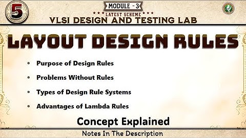 5 Layout Design Rules Explained Module 2 6th Sem VLSI ECE VTU