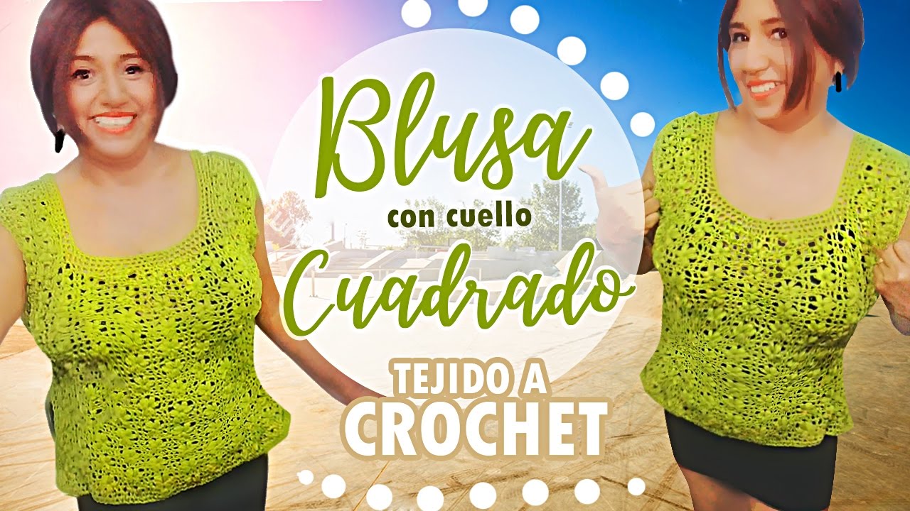 blusa tejida cuello cuadrado