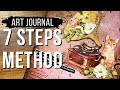 Art journal  using my 7 step method for beginners