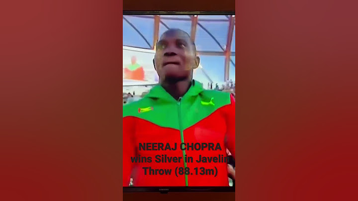 Neeraj Chopra wins Silver in Javelin Throw with 88.13m.