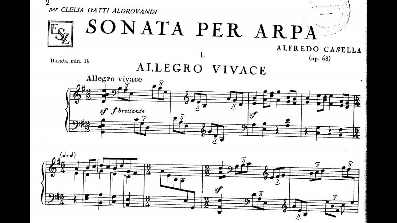 Alfredo Casella - Harp Sonata, Op.68