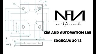 EDGECAM TUTORIAL | 7th Sem Mechanical  VTU | CIM LAB | MILLING (HOLE and slot)